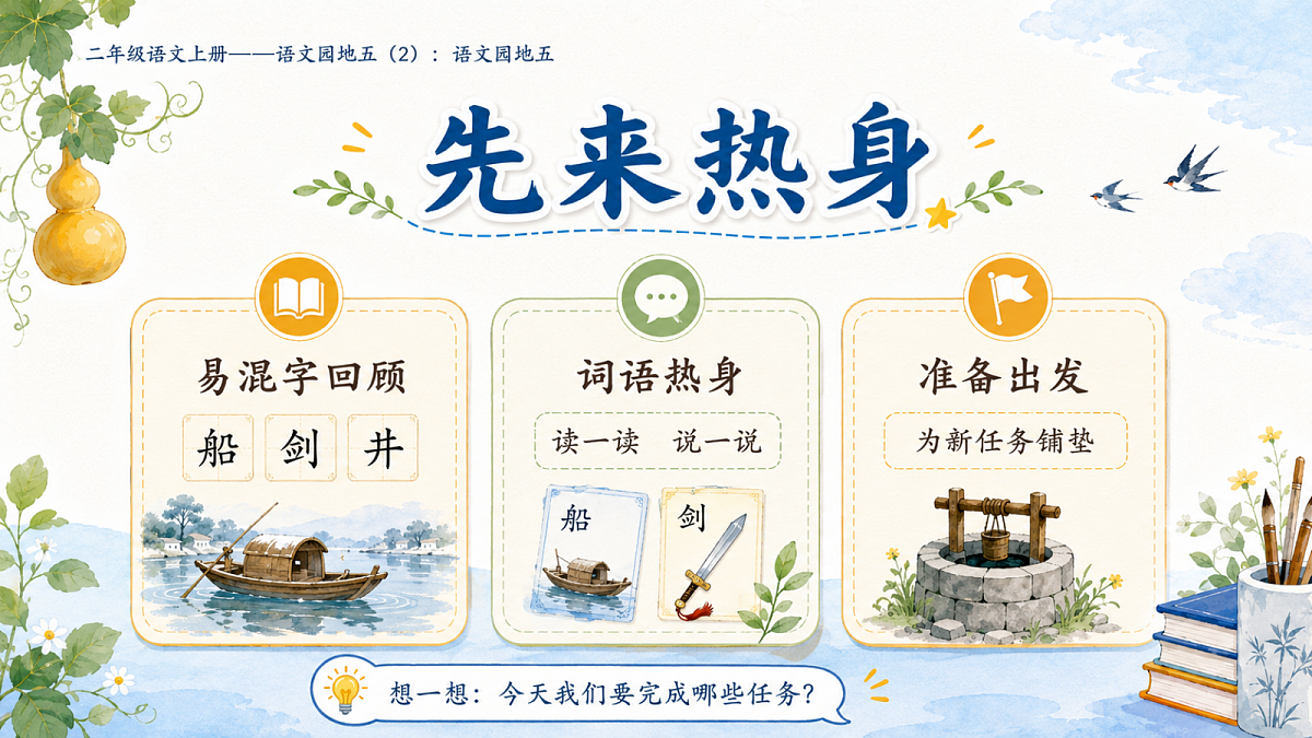小学六年制统编教材系列课件——二年级语文上册：语文园地五（2）第2页