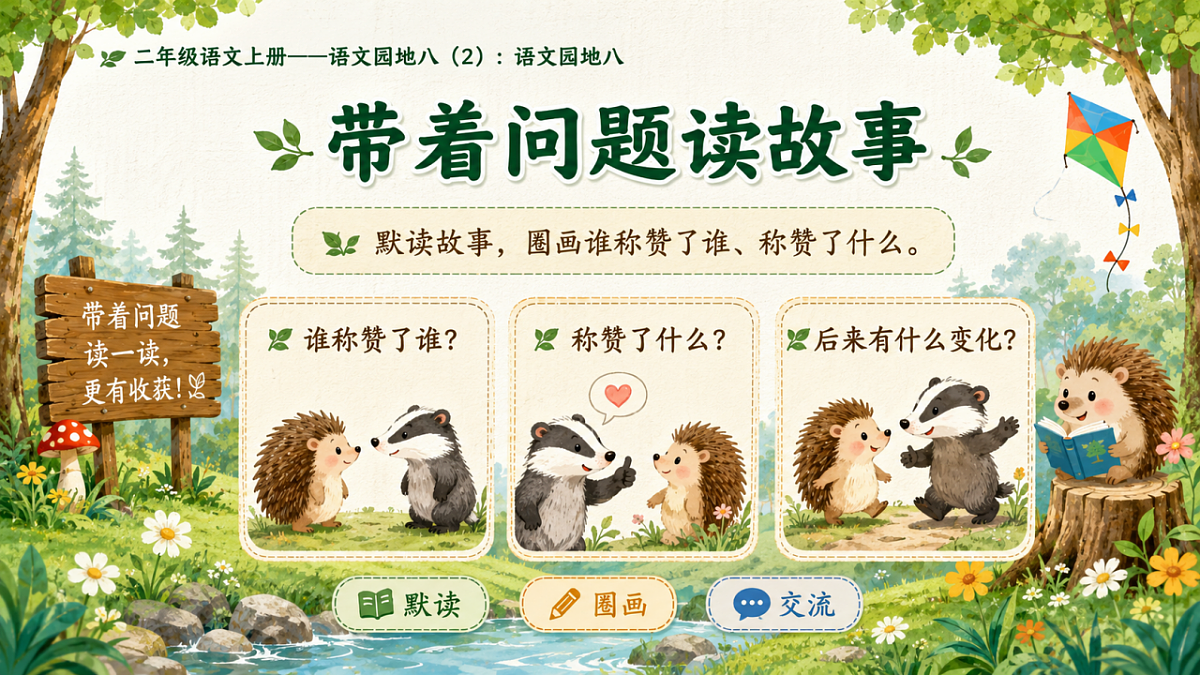 小学六年制统编教材系列课件——二年级语文上册：语文园地八（2）第6页