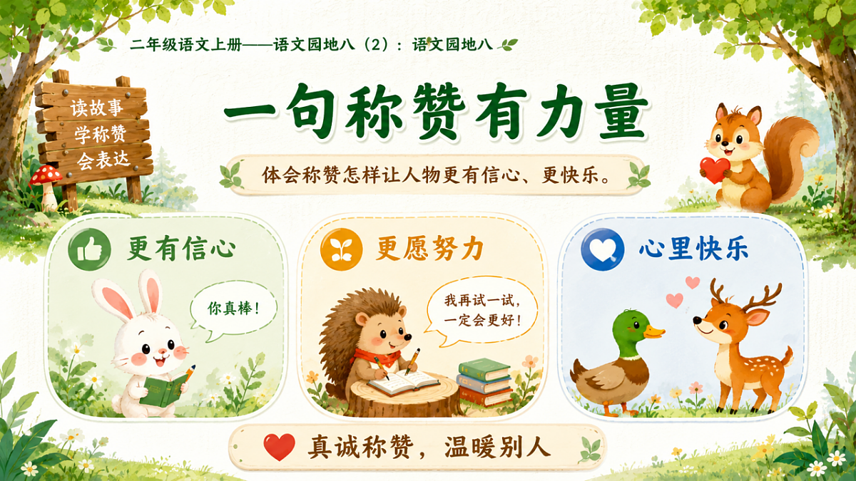 小学六年制统编教材系列课件——二年级语文上册：语文园地八（2）第8页