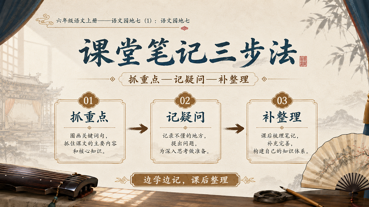 小学六年制统编教材系列课件——六年级语文上册：语文园地七（1）第5页
