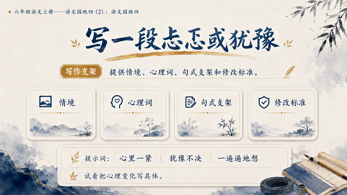 小学六年制统编教材系列课件——六年级语文上册：语文园地四（2）第5页