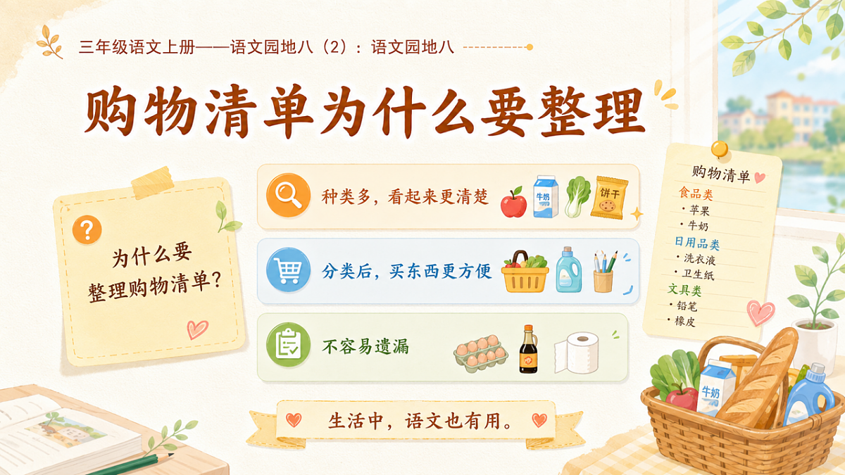 小学六年制统编教材系列课件——三年级语文上册：语文园地八（2）第5页