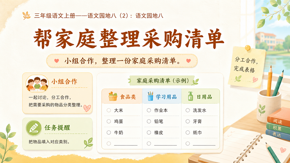 小学六年制统编教材系列课件——三年级语文上册：语文园地八（2）第8页