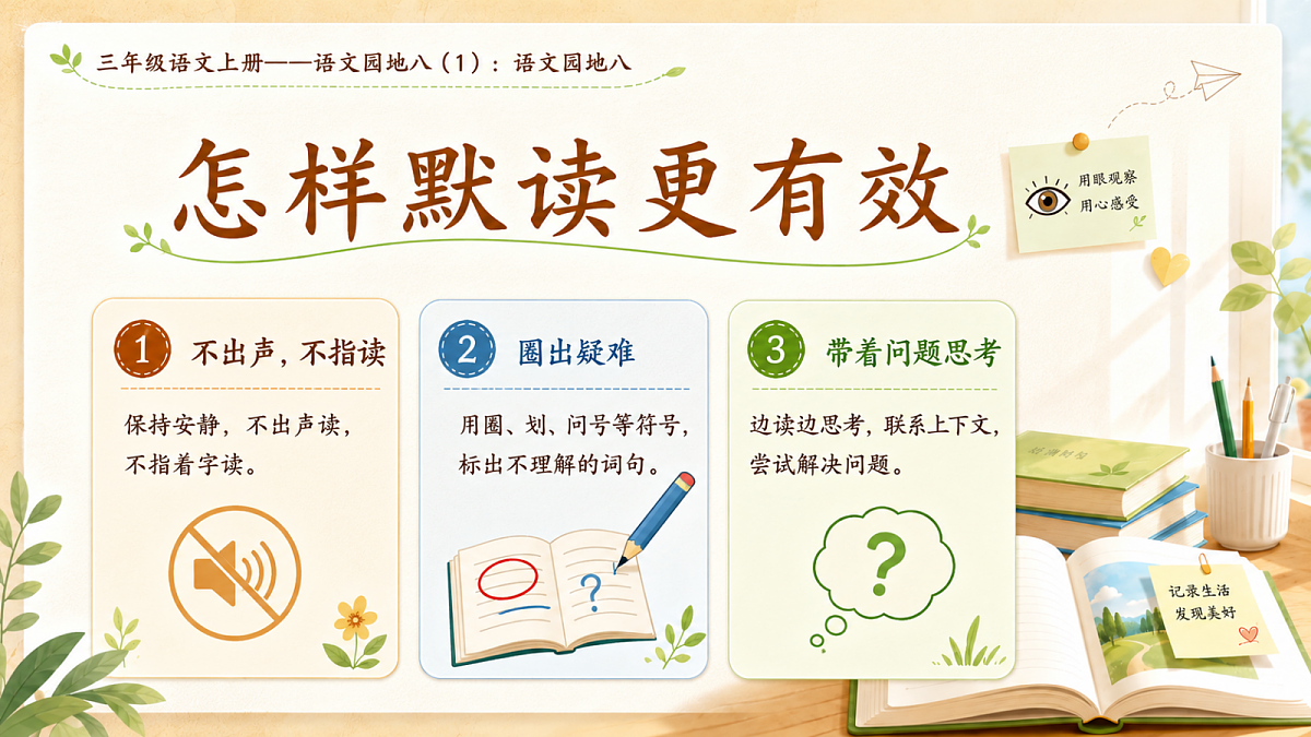 小学六年制统编教材系列课件——三年级语文上册：语文园地八（1）第4页