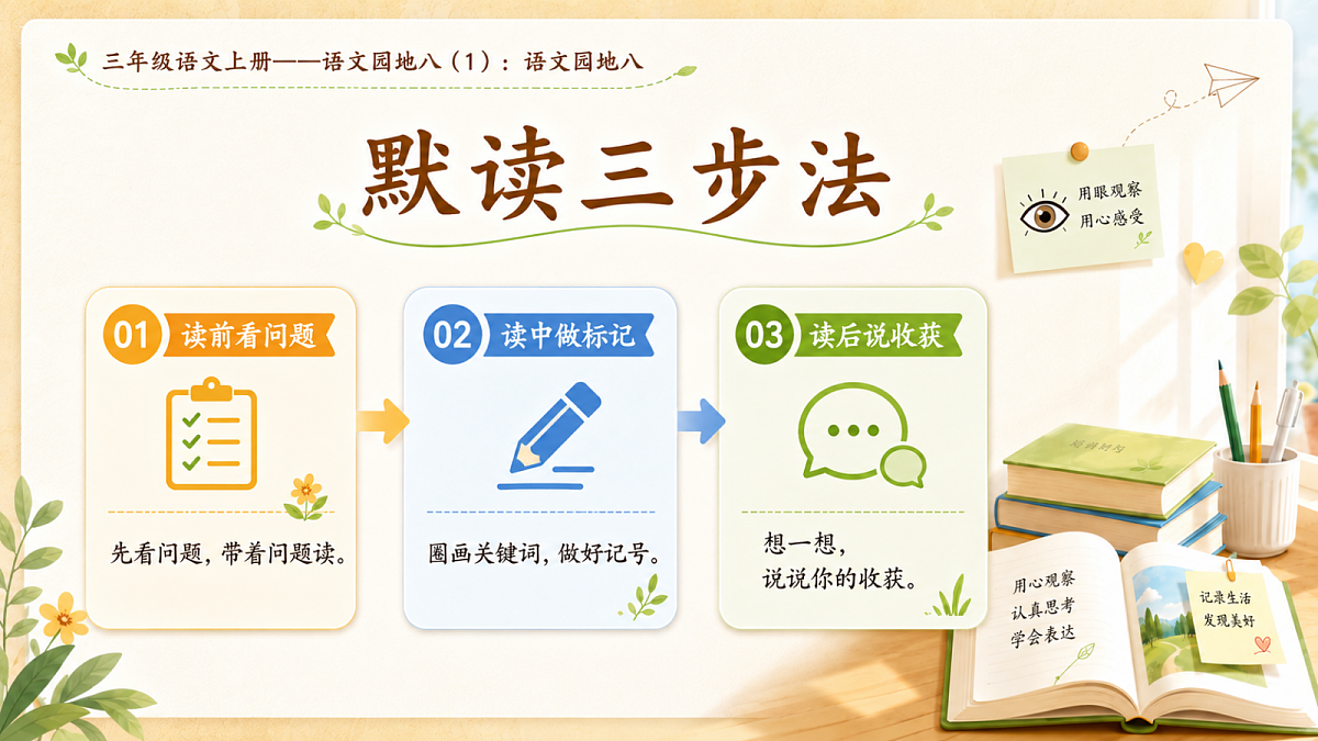小学六年制统编教材系列课件——三年级语文上册：语文园地八（1）第5页