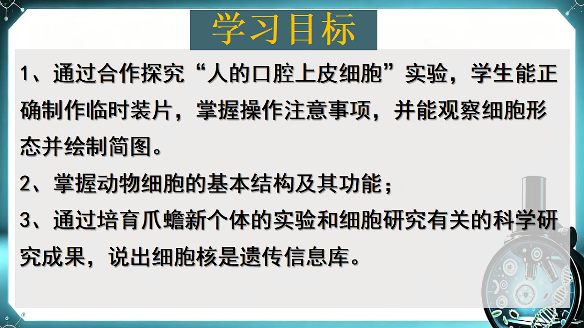 1.1.2 动物细胞的结构与功能 同步课件 2026-2027学年苏教版新版生物七年级上册第3页