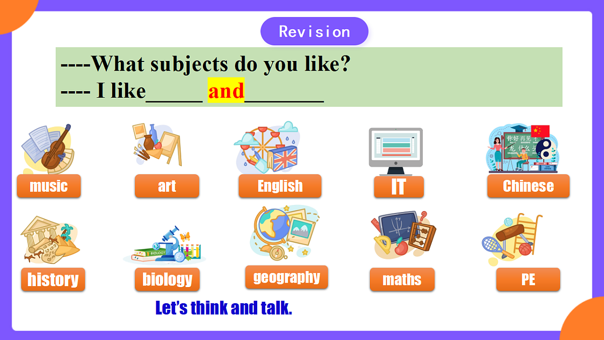 Unit4 My favorite subject!  SectionA  Grammar focus第4页