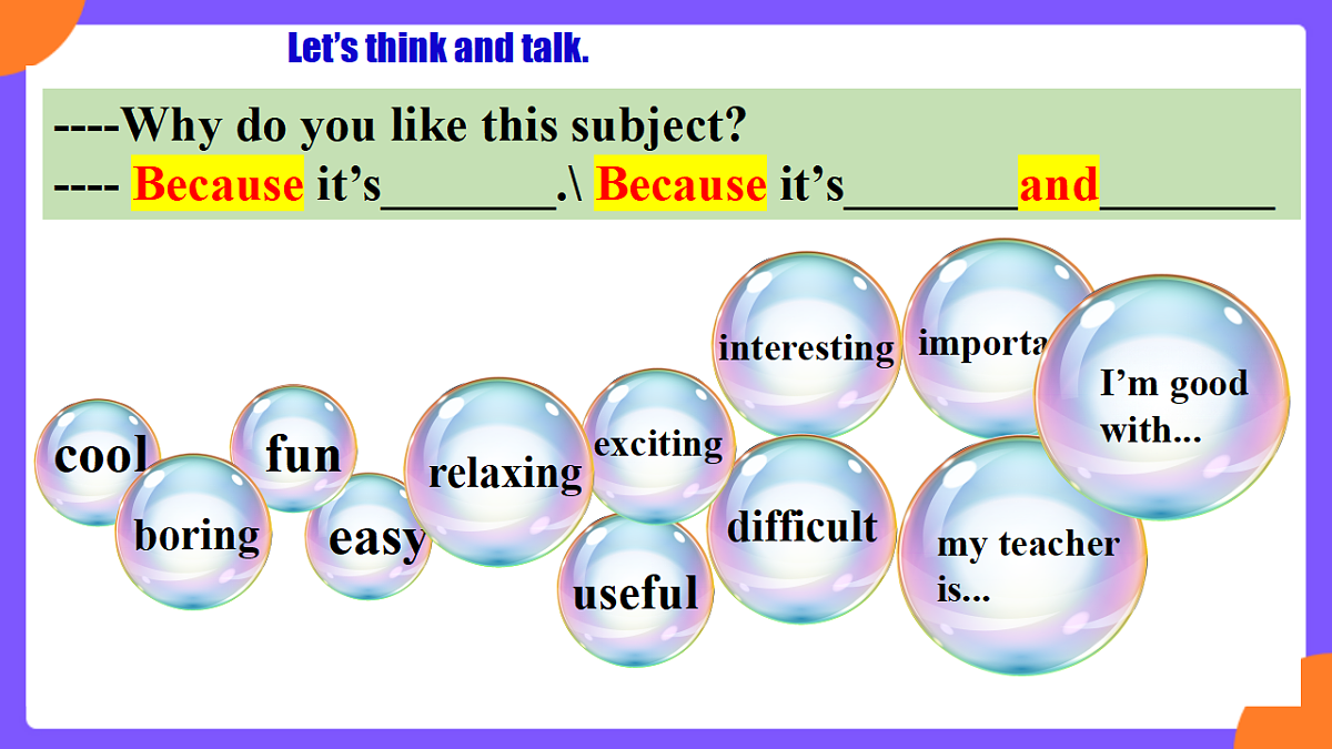 Unit4 My favorite subject!  SectionA  Grammar focus第6页