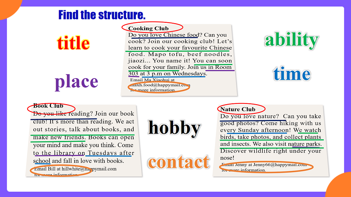 Unit5 Fun Clubs!  SectionB 2a-2b&Project课件第5页
