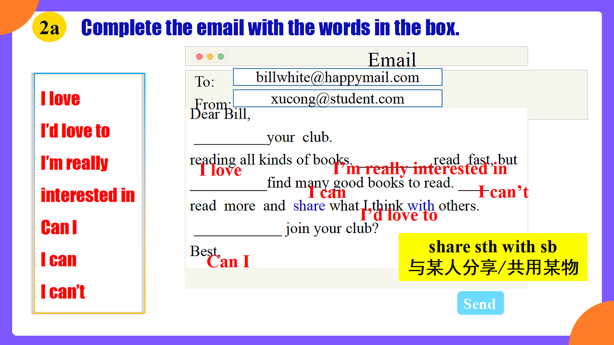 Unit5 Fun Clubs!  SectionB 2a-2b&Project课件第8页