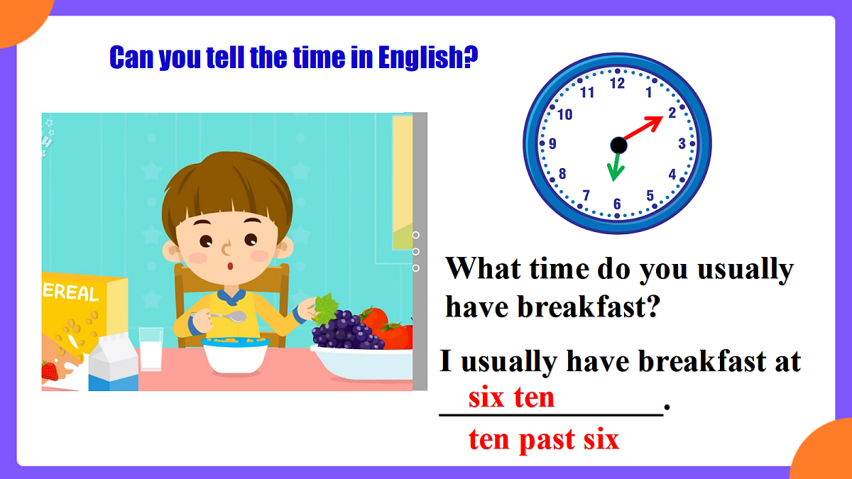 Unit6 A day in the life!SectionA  Grammar focus第7页