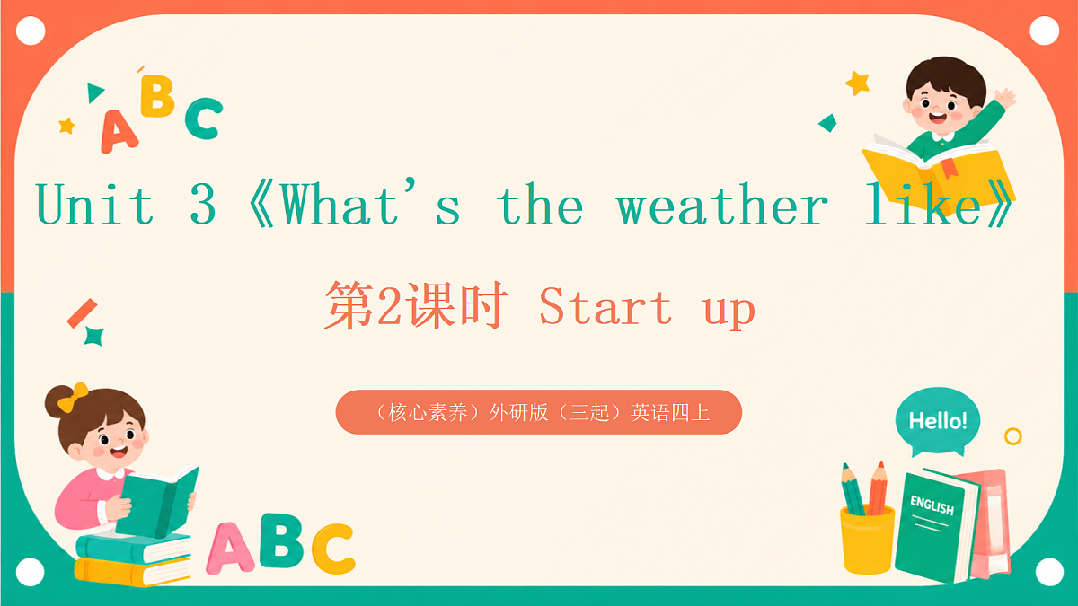 （核心素养）外研版（三起）英语四上 Unit 3《What's the weather like》第2课时 Start up 课件第1页