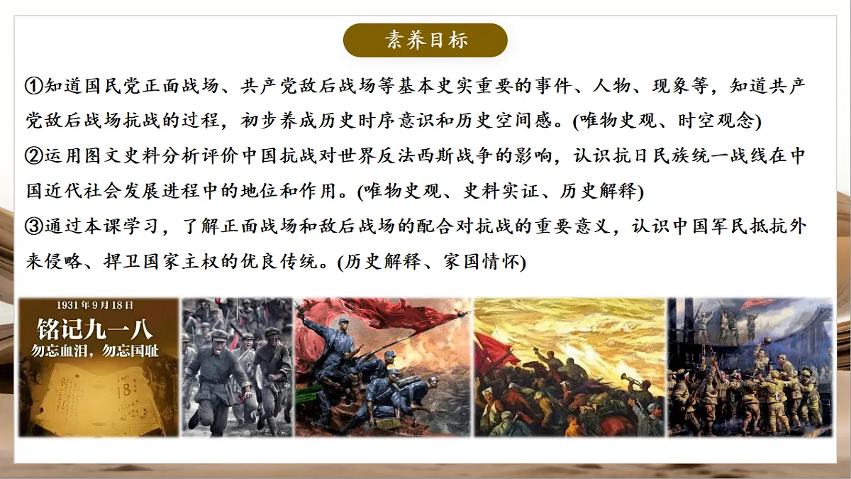 人教部编版历史八上 第18课《全民族抗战中的正面战场和敌后战场》课件第2页