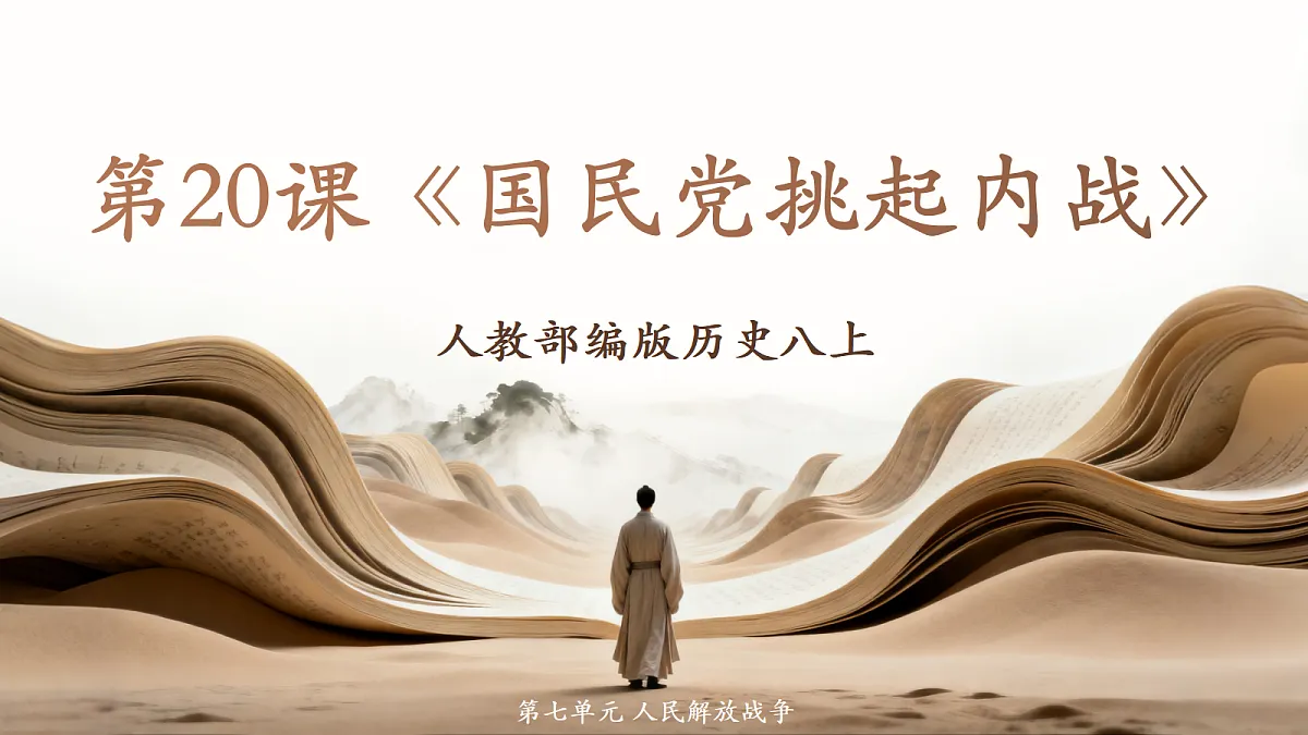 人教部编版历史八上 第20课《国民党挑起内战》课件第1页