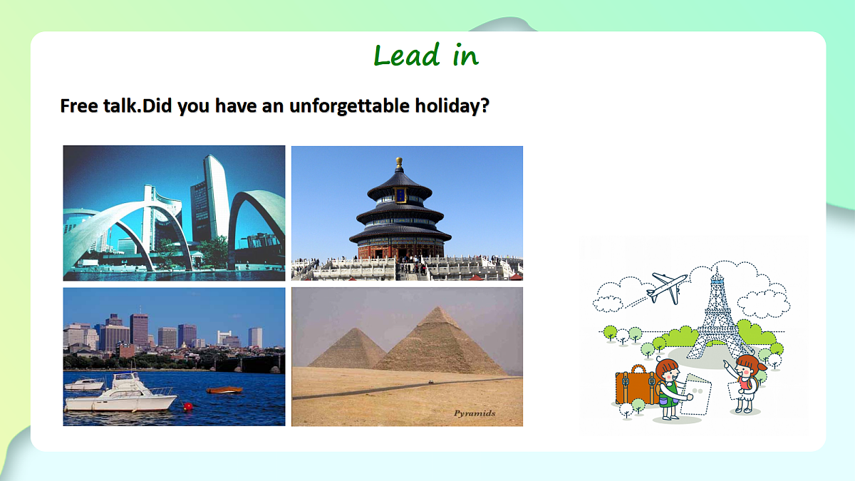 人教2024初中英语八年级上册Unit1Happy Holiday SectionB3a-3c课件第3页