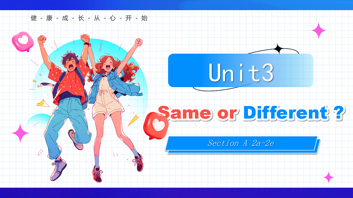 人教2024初中英语八年级上册Unit3Same or Different SectionA2a-2e课件第1页