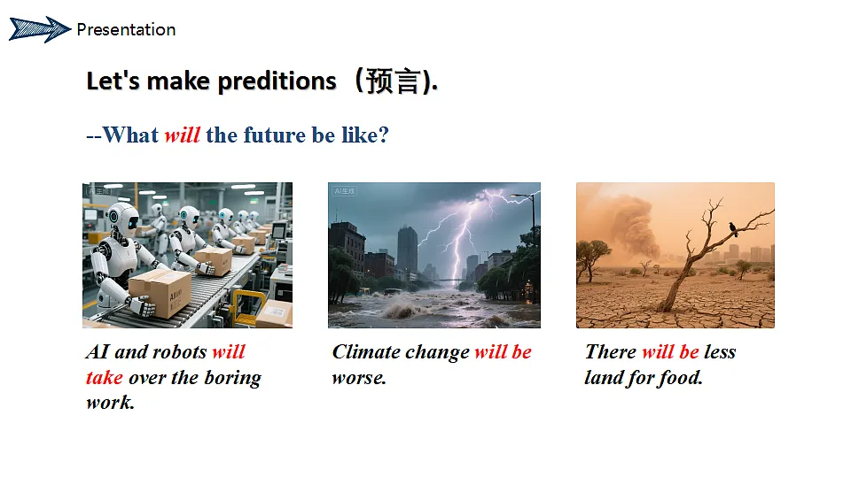 人教2024初中英语八年级上册Unit7When Tomorrow Comes SectionA1a-1d课件第6页