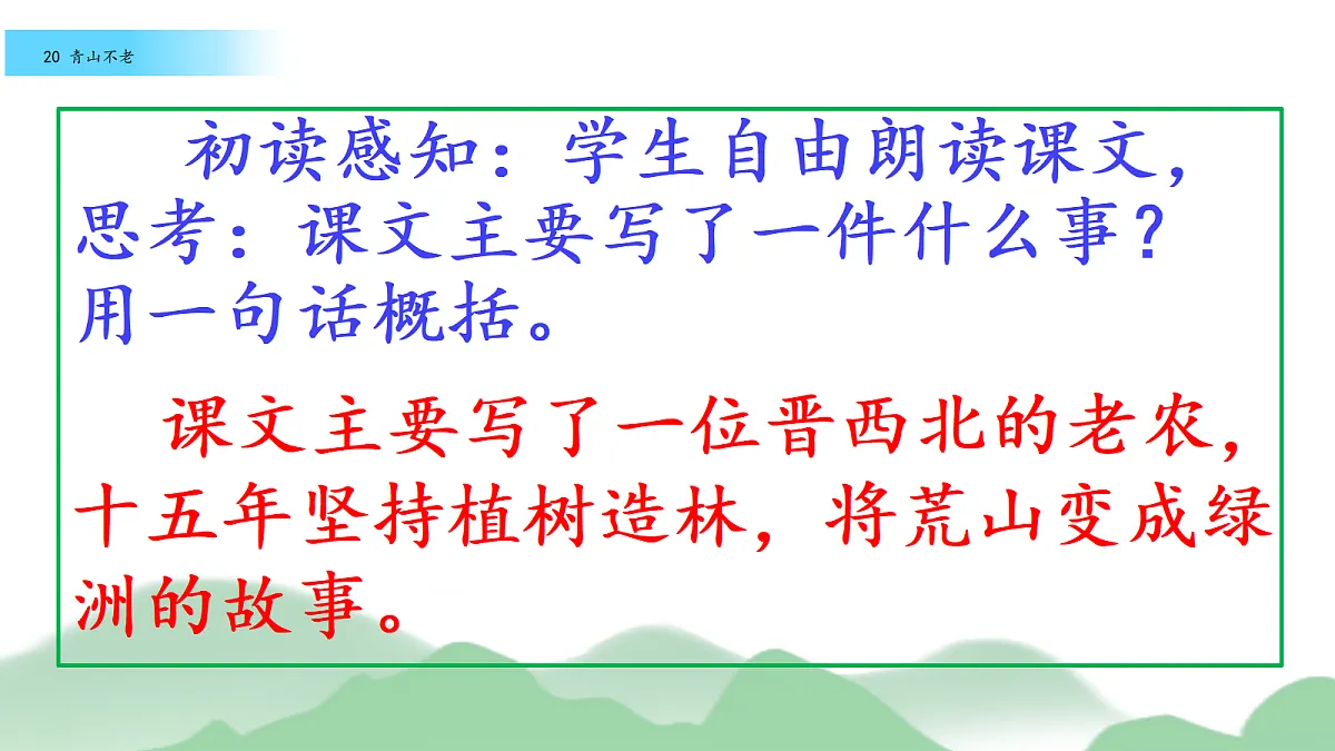 17《青山不老》教学课件第8页
