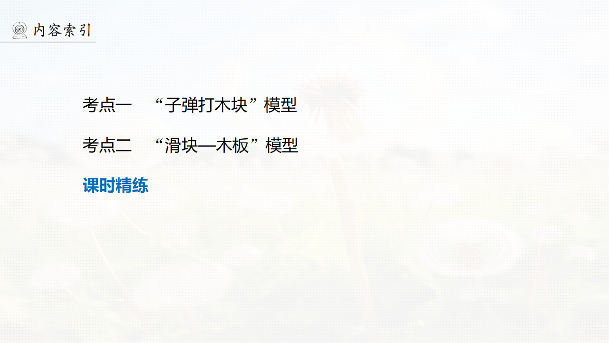第七章　第36课时　专题强化：动量守恒在“子弹打木块”模型和“滑块—木板”模型中的应用第4页