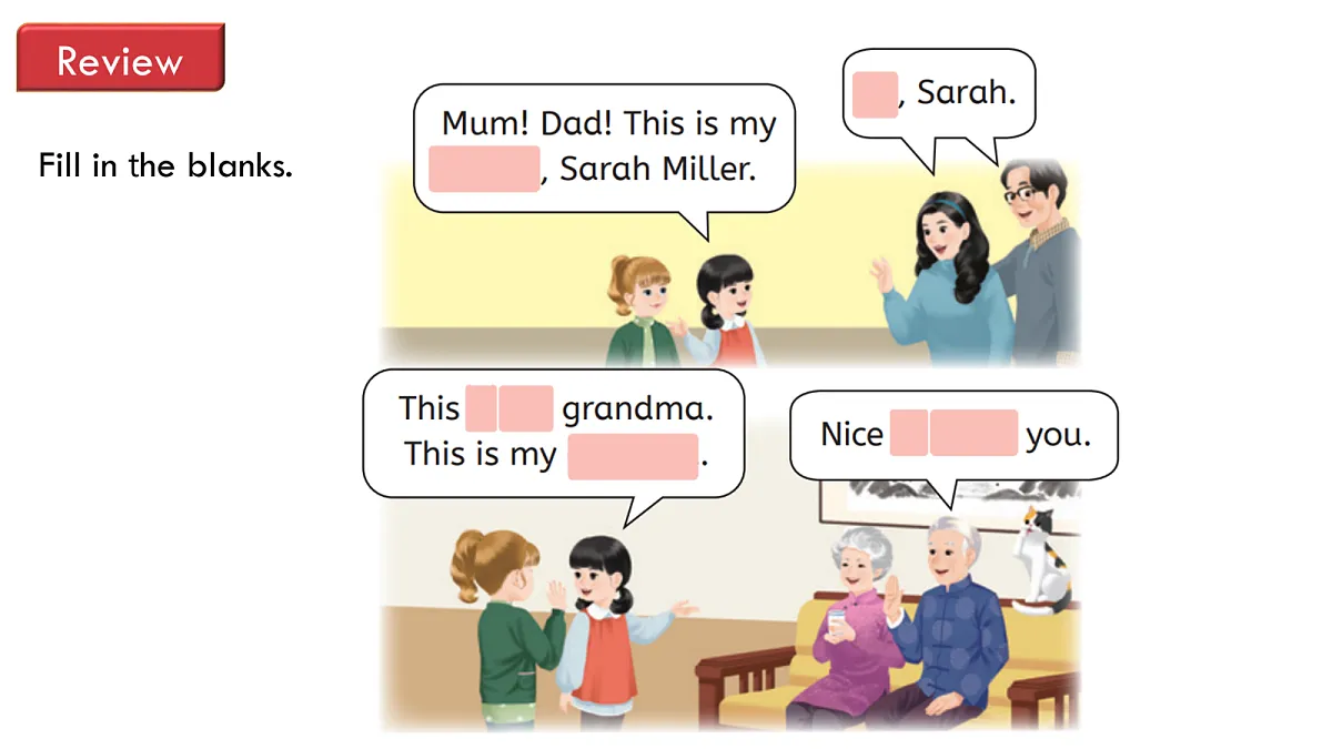 英语人教版(PEP)三年级上册 Unit 2 Different families Lesson 2 Let's learn第3页