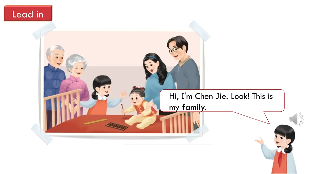 英语人教版(PEP)三年级上册 Unit 2 Different families Lesson 2 Let's learn第6页