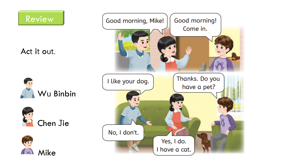 英语人教版(PEP)三年级上册 Unit 3 Our animal friends Lesson 2 Let's learn第5页