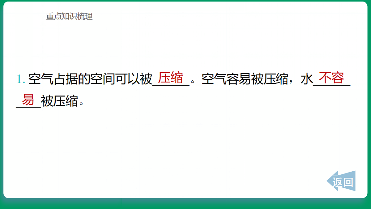 1.3  空气占据的空间会改变吗 课堂重点知识笔记课件第2页