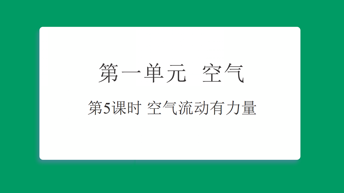 1.5空气流动有力量 课堂重点知识笔记课件第1页