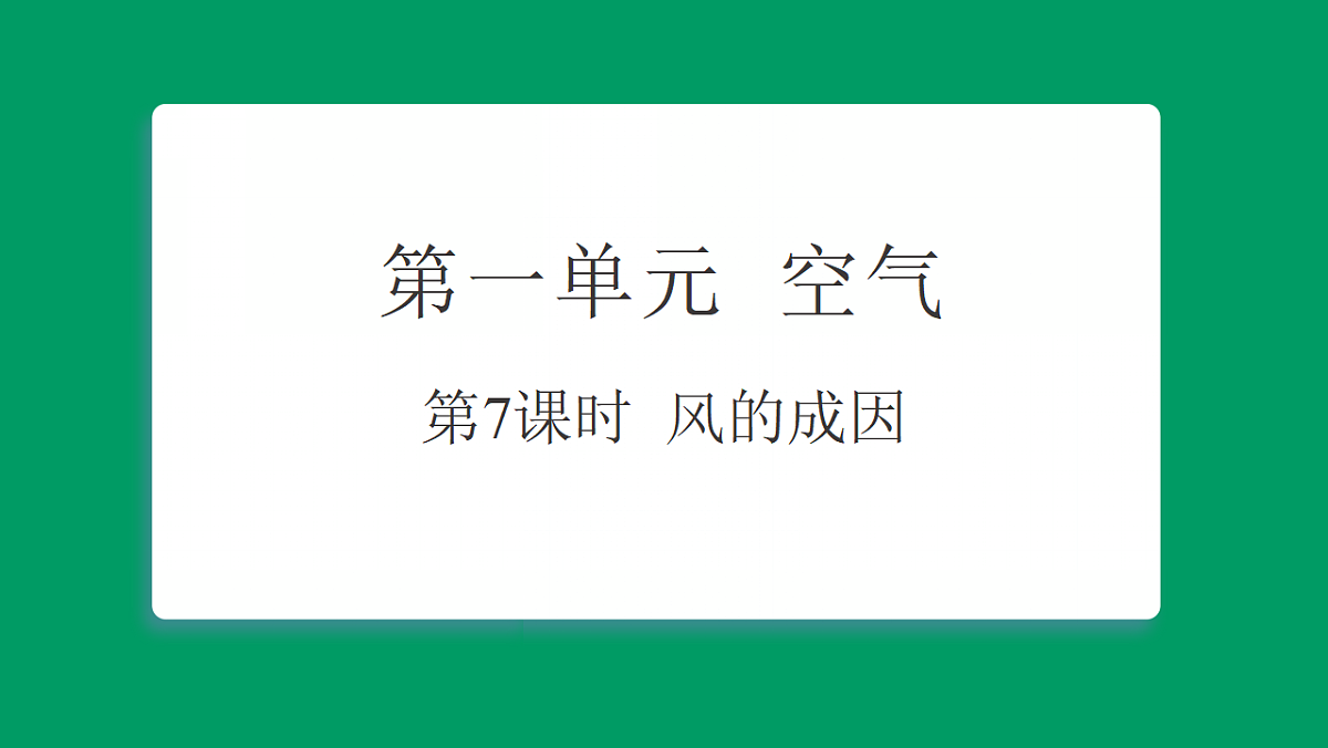 1.7 风的成因 习题课件第1页