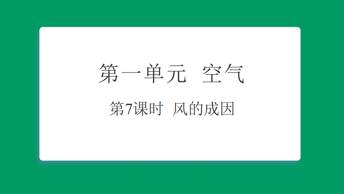 1.7风的成因 课堂重点知识笔记课件第1页