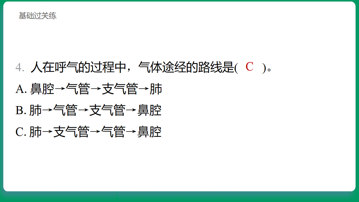 2.2 认识呼吸器官 习题课件第4页