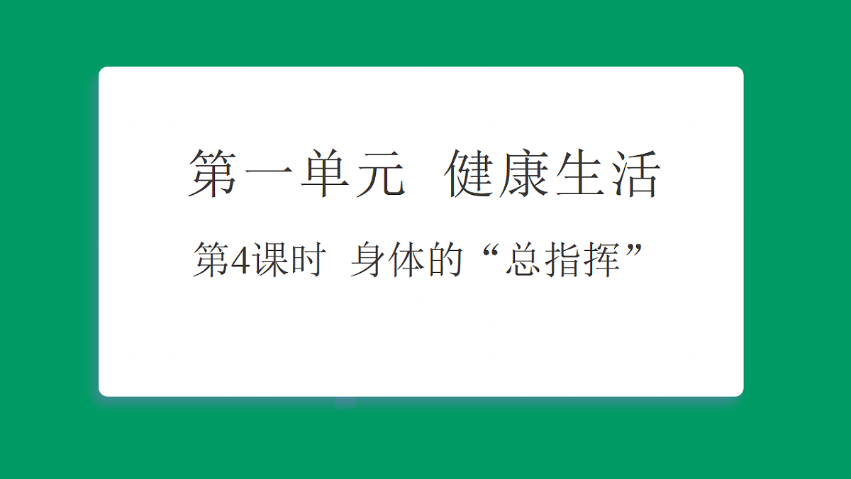 1.4身体的“总指挥” 习题课件第1页