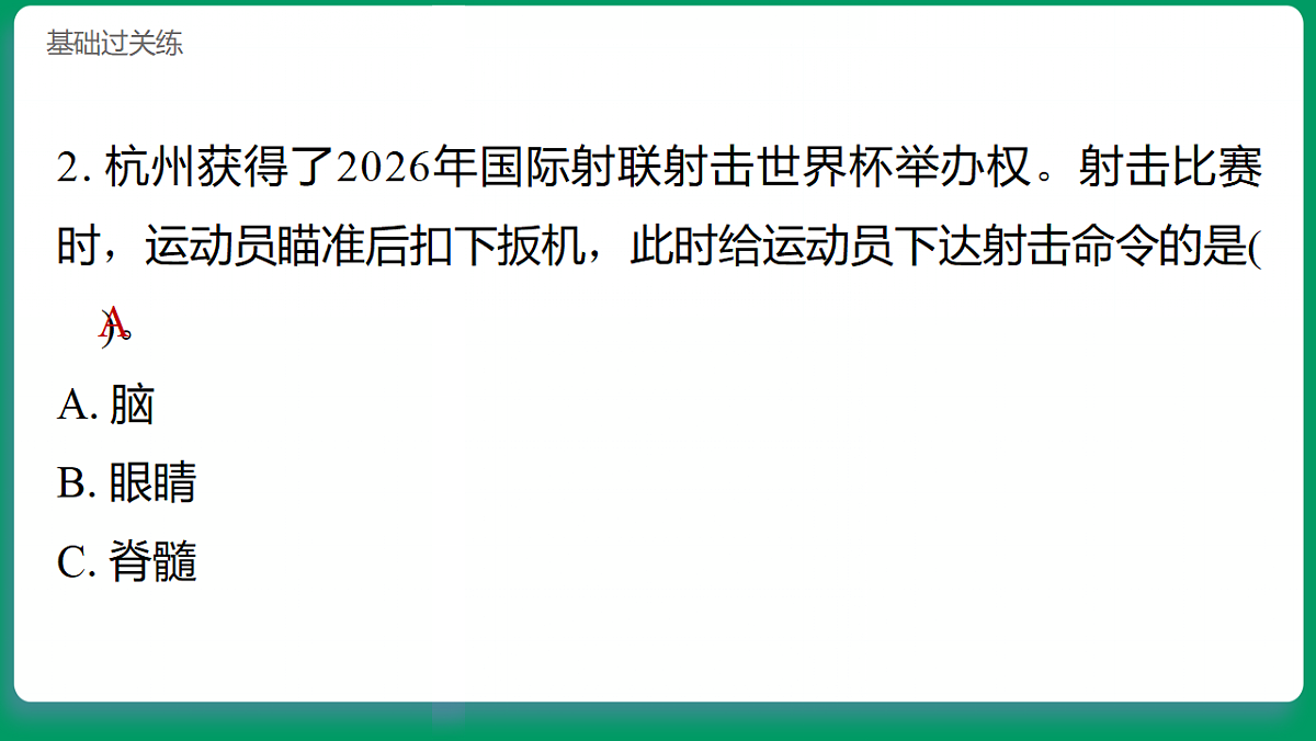 1.4身体的“总指挥” 习题课件第3页