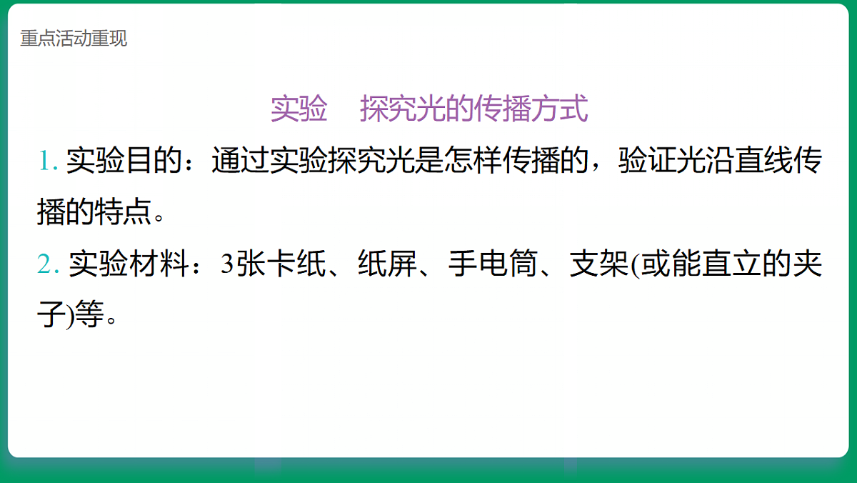 2.2光是怎样传播的 课堂重点知识笔记课件第5页