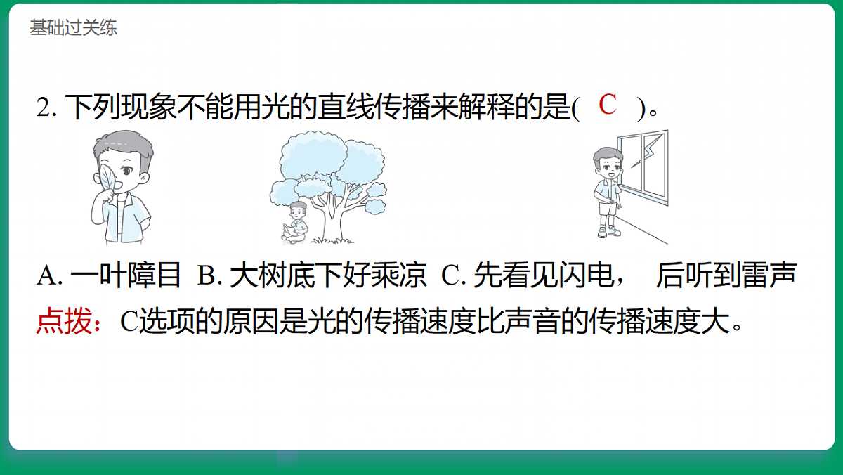 2.2光是怎样传播的 习题课件第3页