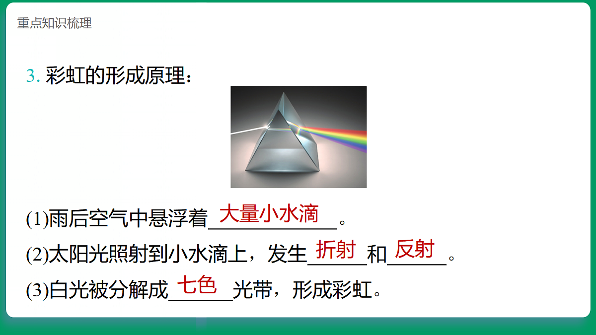 2.7制造彩虹 课堂重点知识笔记课件第3页