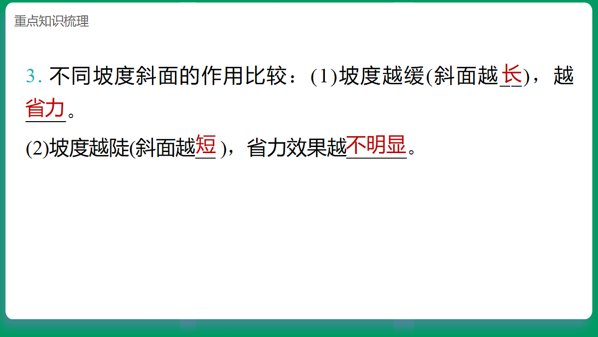 2.4巧用斜面 课堂重点知识笔记课件第3页