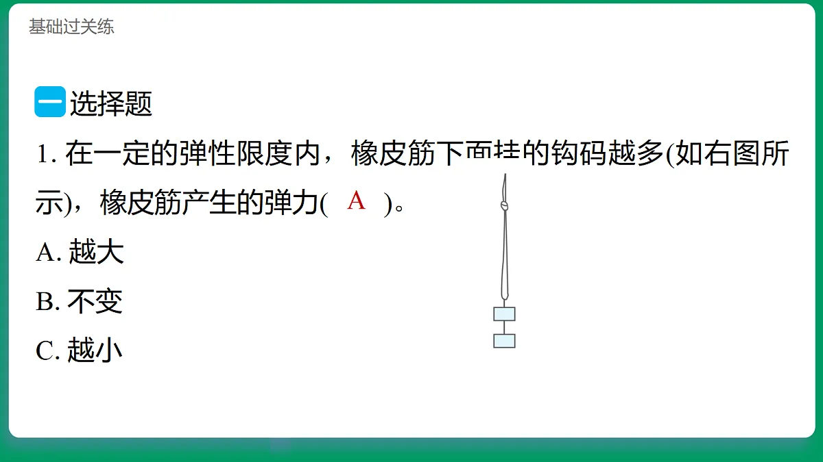 3.3用弹力驱动小车 习题课件第2页