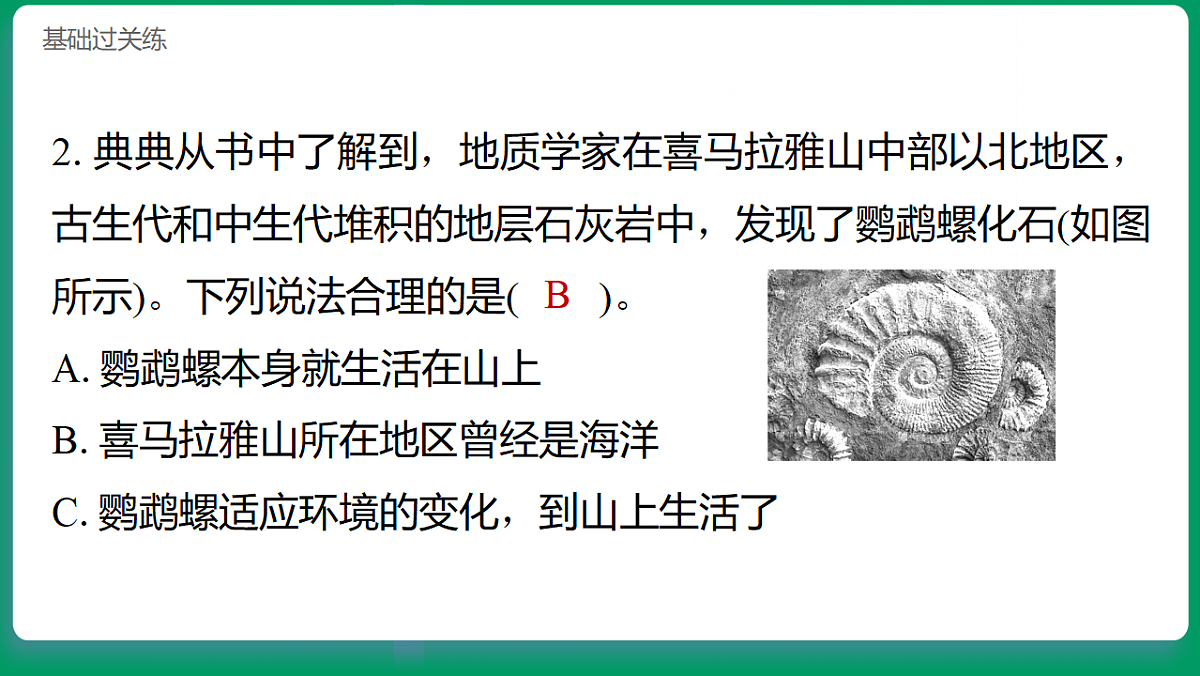4.5岩石的类别与变化 习题课件第3页