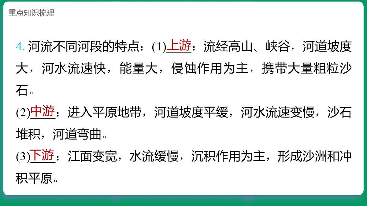 4.6水对地表的作用 课堂重点知识笔记课件第3页