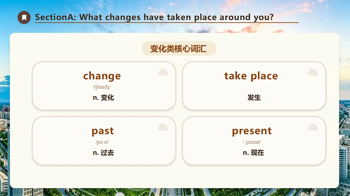 【AI赋能】人教PEP九年级上册-Unit 1 The Changing World Section A 1a-1d（课件）第5页