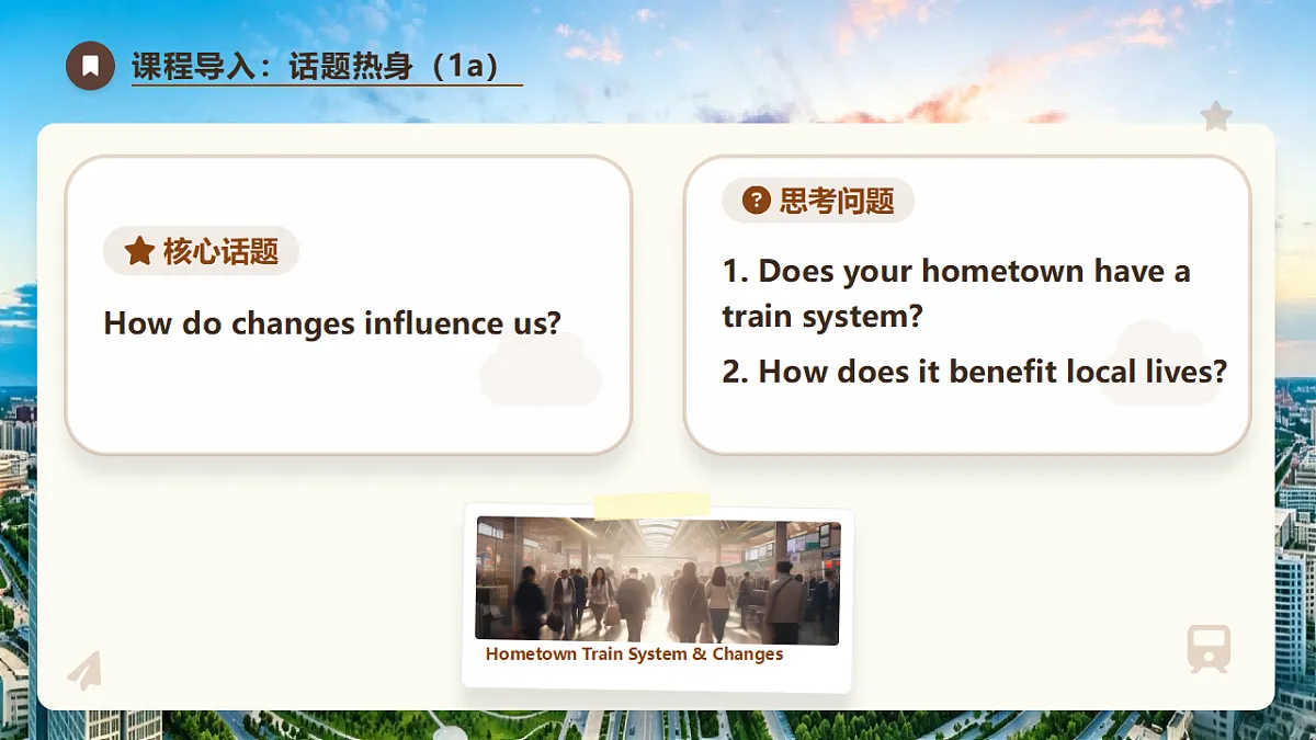 【AI赋能】人教PEP九年级上册-Unit 1 The Changing World Section B 1a-1f（课件）第4页