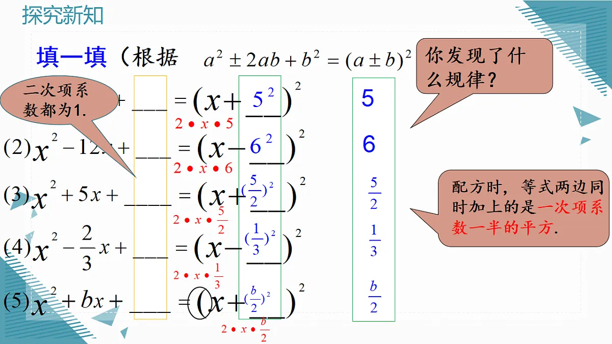 2026学年新人教版初中数学九年级上册 25.2.1配方法（第2课时）课件第6页