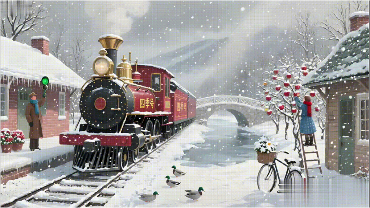 《雪地里的小画家》第1页