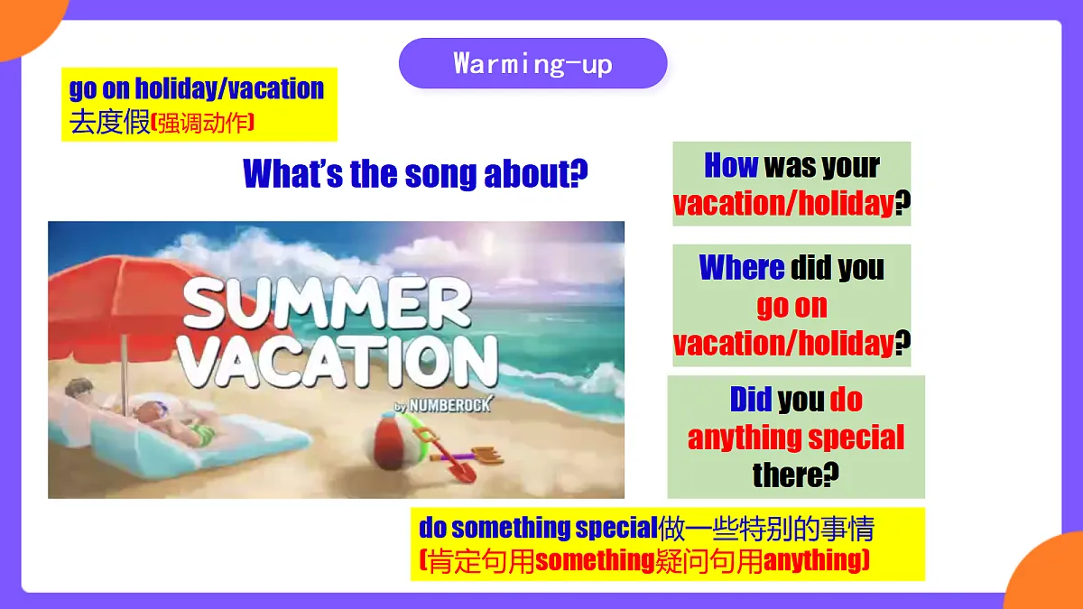 Unit 1 Happy Holiday SectionA (1a-1d )第5页