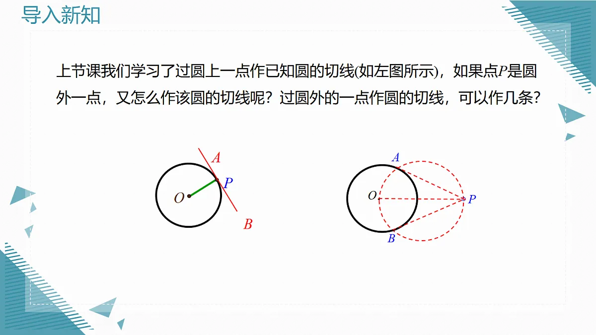 2026学年新人教版初中数学九年级上册30.1.2圆的切线课件第3页