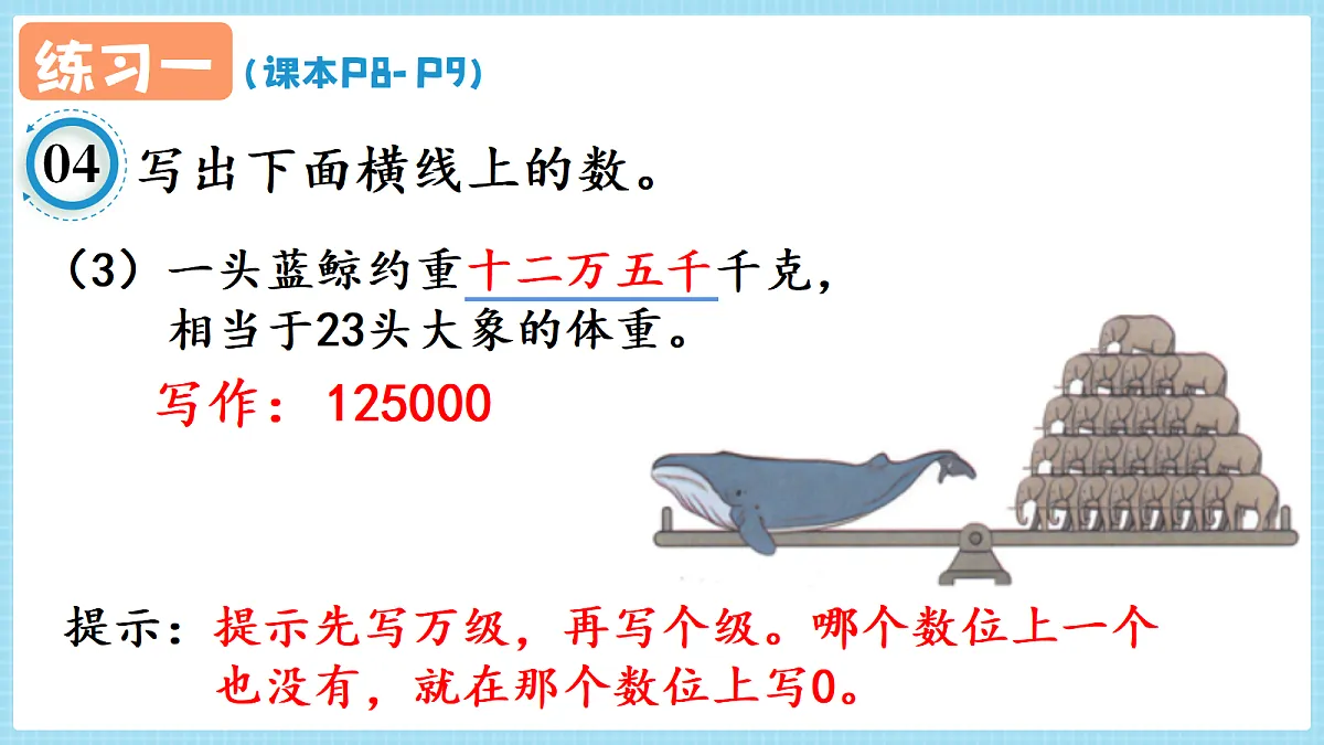 人教版小学数学四年级上册 第4课时《练习一 P8-P9》课件第7页
