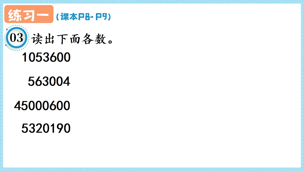人教版小学数学四年级上册 第4课时《练习一 P8-P9》课件（无答案版）第5页