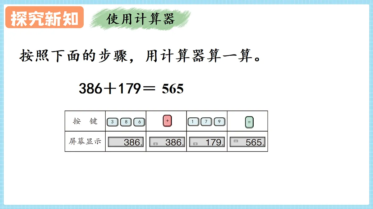 人教版小学数学四年级上册 第9课时《用计算器探究规律》课件第6页