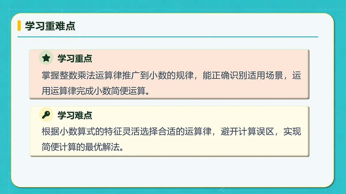 小学数学人教版五年级上册-2.5 整数运算律推广到小数 (课件）第5页